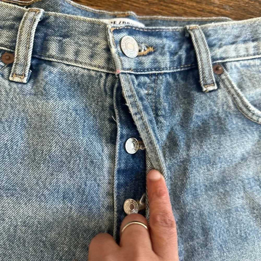 RE/DONE Revolve Hight Rise Buttoned Fly Shorts size 31 Pristine Condition - Picture 12 of 13